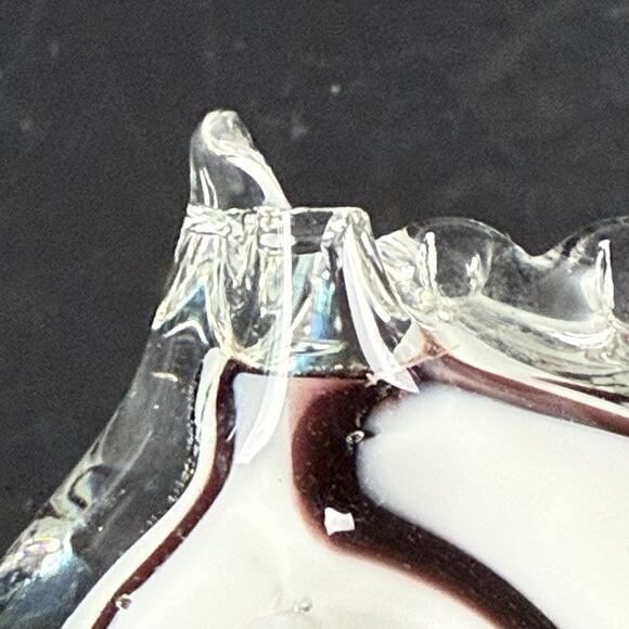 Vintage Murano Style Art Glass Zebra Figurine Hand Blown Striped Horse Sculpture - Picture 8 of 11